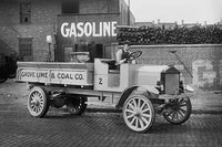 Grove Lime & Coal Company Gasoline Sign Poster featuring a driver at the wheel