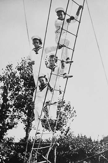 Crown Prince of Germany's Children Frolic on Rope Ladder Poster Print
