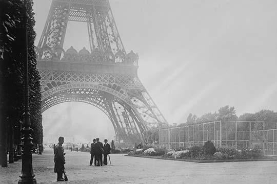 WWI Guard standing watch at the Eiffel Tower poster print.