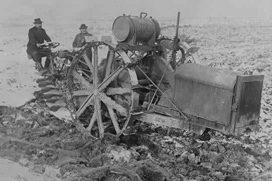 German Designed Huge Tractor Digs for Potatoes Poster Print