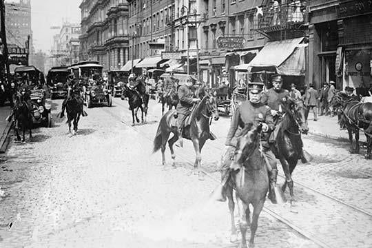 Chief of Police Copelan Mounted on Horseback Poster Print
