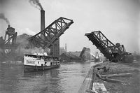 12th St. Bascule Bridge Lifting Poster Print