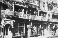 Street Scene Port Arthur Restaurant in Chinatown, New York Poster Print