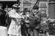 Buying Easter Flowers in Union Square, New York poster print featuring vibrant flowers.