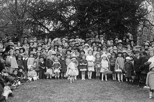 Easter Egg Rolling Children on the White House Lawn Poster Print