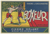 Boxeur Sucre & Saccharine Poster Print featuring boxers fighting in the ring.