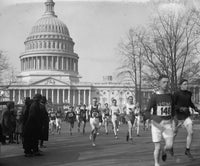 Washington Post Marathon Poster Print with Capitol Dome backdrop.