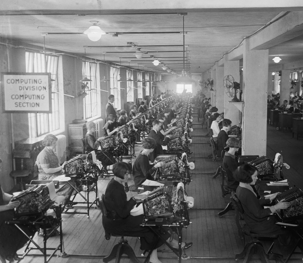 Bonus Bureau Computing Division Poster Print showcasing modern computing design