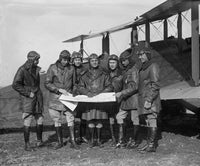 American Service Aviators Planning Flight Route Poster Print