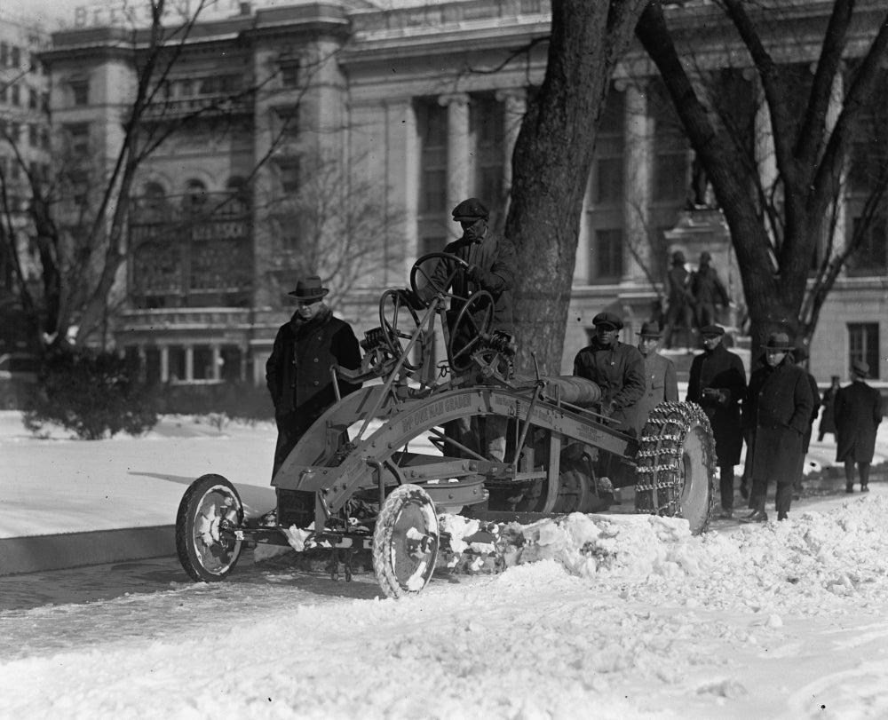 Ford C Tractor Snow Removal Poster Print for winter decor
