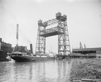 Halstead Street Lift Bridge poster print showcasing Chicago's iconic architecture.