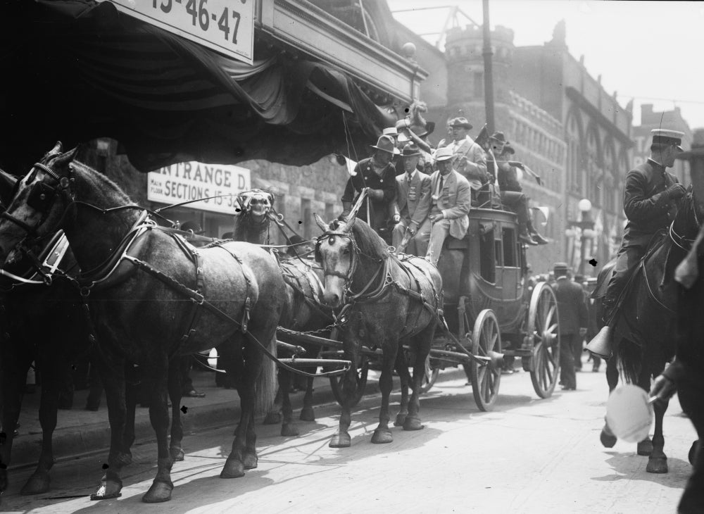 California Delegates on Stagecoach at the 1912 Republican National Convention Poster Print.