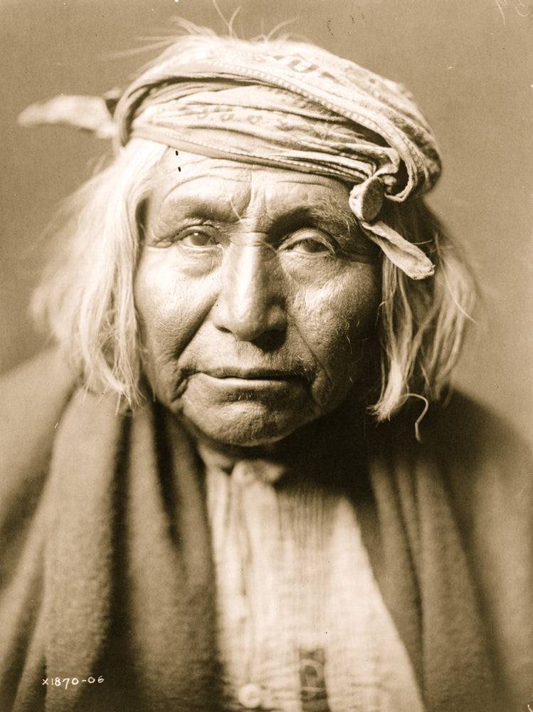 Apache Indian head-and-shoulders portrait poster print