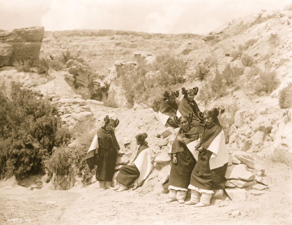 East Mesa Girls Hopi Poster Print showcasing indigenous artistry