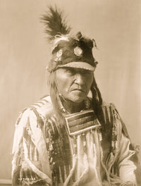 Head-and-shoulders portrait of Crow man - Poster Print