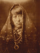 Acoma woman portrait poster print showcasing traditional jewelry