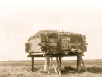 Food Caches Hooper Bay Alaska Poster Print showcasing Alaskan culture and nature.