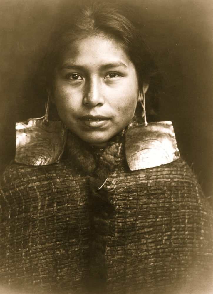 Tsawatenok Girl Head and Shoulders Portrait Poster Print