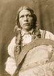 K?-pi Tewa man half-length portrait poster print, holding shield.