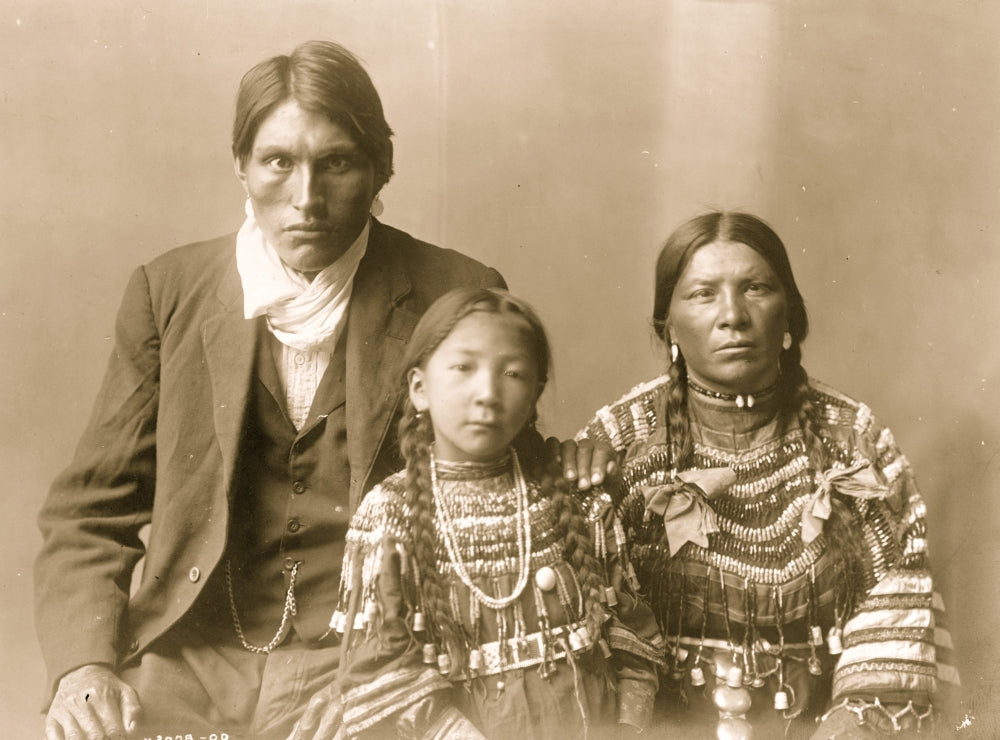 Half-Length Portrait of Piegan Family Poster Print
