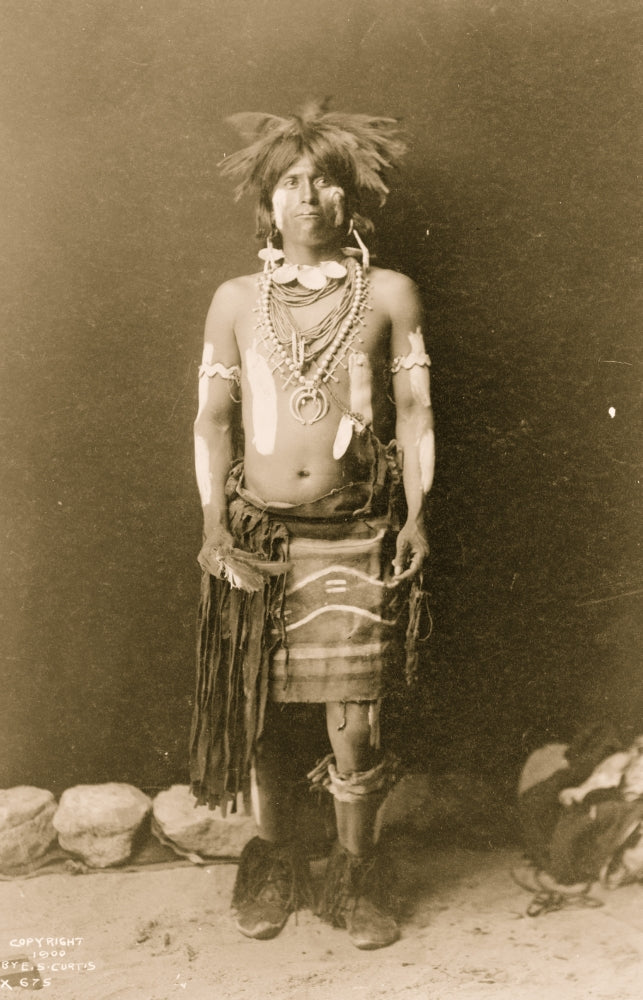 Hopi snake dancer full-length portrait poster print