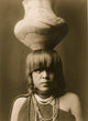 San Ildefonso girl portrait poster print with jar on her head.