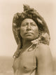 Apsaroke Shaman portrait poster print wearing eagle headdress.