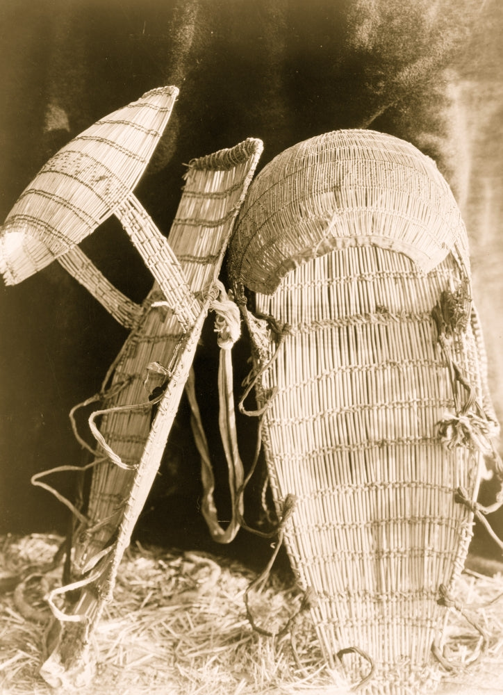 Chukchansi cradle-baskets poster print showcasing cultural artistry.