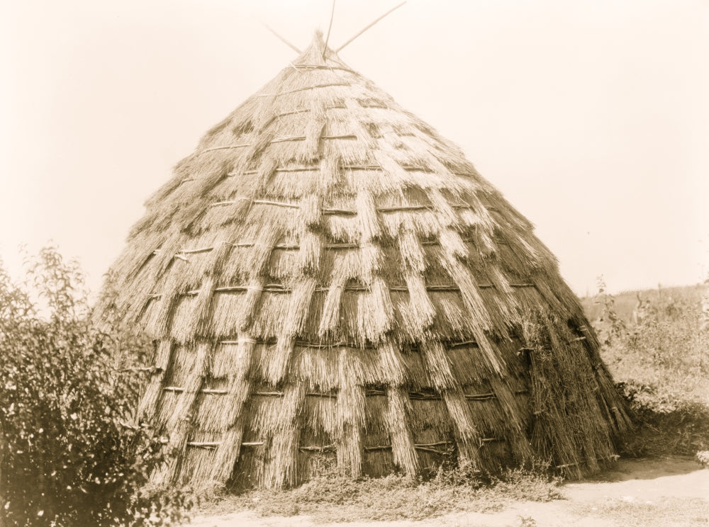 Wichita Grass-House Poster Print showcasing natural architecture.
