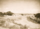 View of Pojoaque Pueblo poster print showcasing adobe structures in New Mexico.