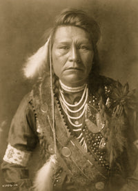 Inashah half-length portrait poster print featuring a Yakama man.