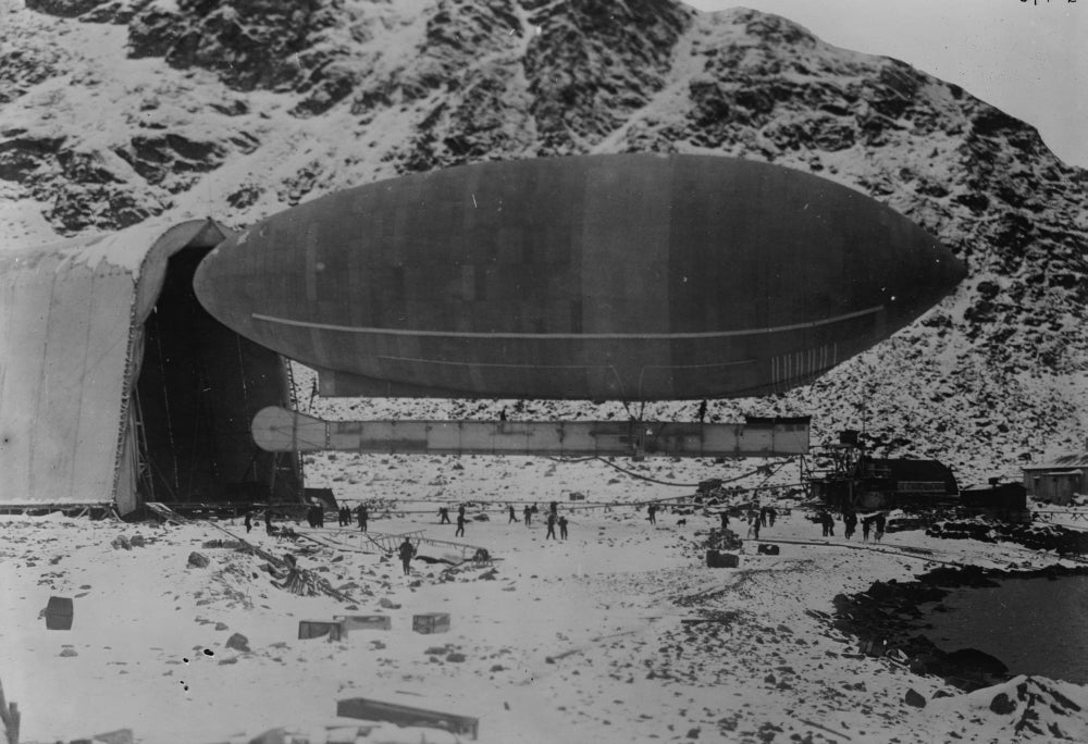 Blimp-Wellman Airship Spitzbergen Poster Print showcasing early aviation history