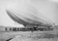 Blimp Zeppelin No. 3 on Ground Poster Print showcasing vintage aviation.