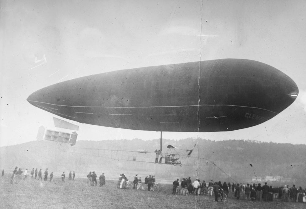 Clement-Bayard Dirigible Crossing the Channel Poster Print