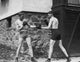 Bombardier Billy Wells & Jim Coffey Poster Print showcasing boxing legends