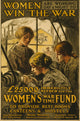 Women working at a lathe in a factory complex poster print.