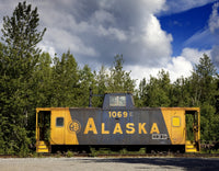 Old Railroad Box Car Alaska Poster Print on premium paper.