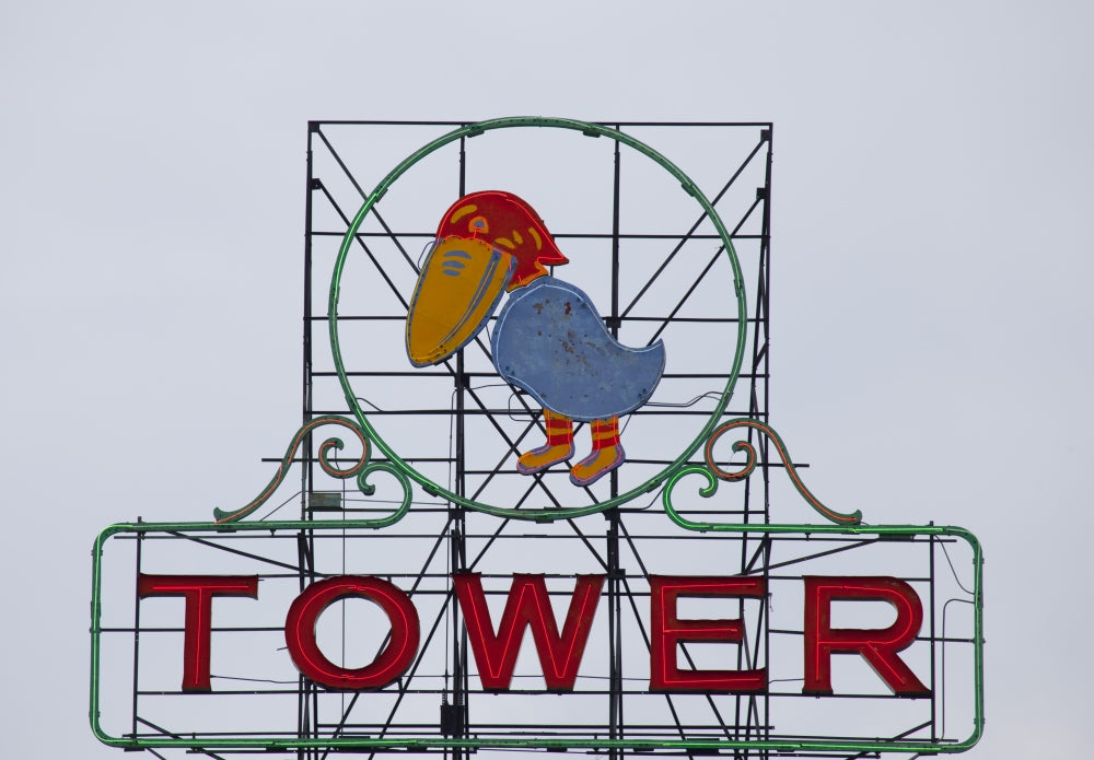 Jayhawks State Theatre Sign Poster Print showcasing Topeka Kansas history.