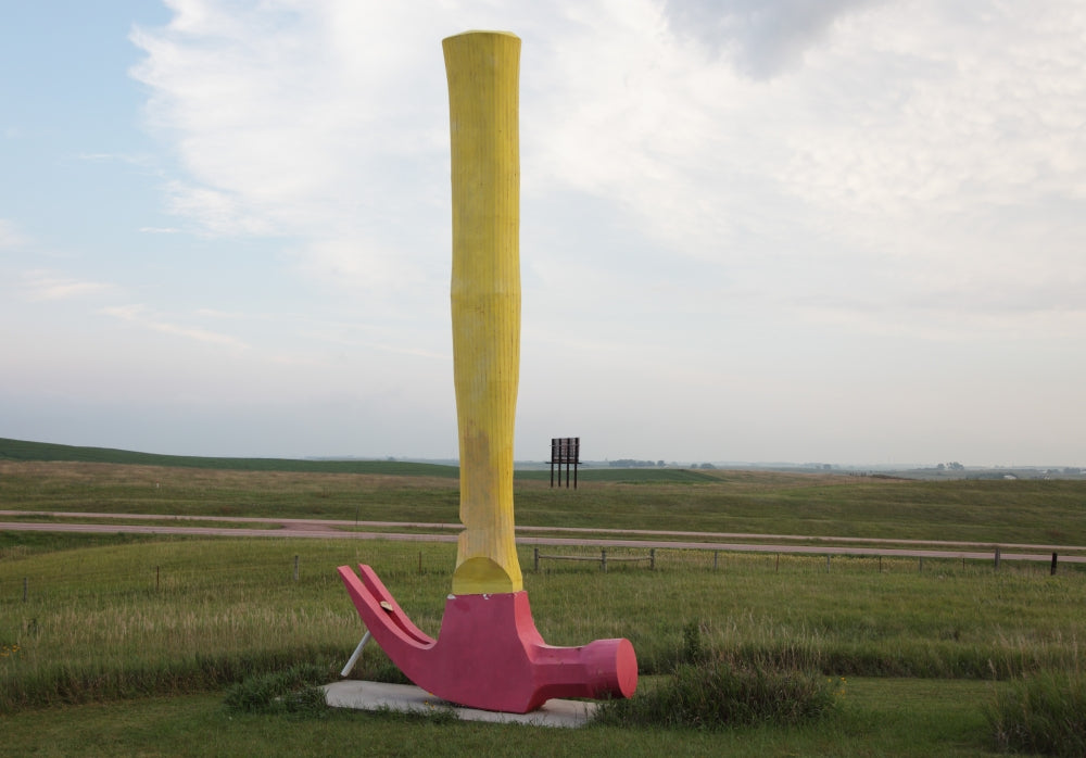 Hammer Sculpture Poster Print showcasing minimalist art design.