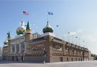 The Original Corn Palace Poster Print showcasing vibrant murals.
