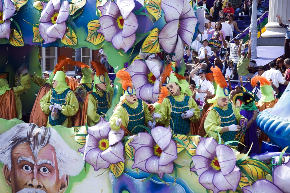 Mardi Gras Parade Poster Print capturing the spirit of New Orleans after Hurricane Katrina