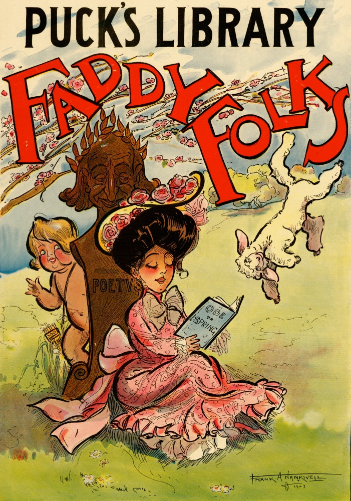 Ode to Spring poster print featuring a girl reading under a cherry blossom tree in a cemetery.