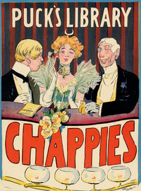 At the Opera poster print featuring elegant scene with young girl and suitors