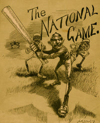 Baseball player at bat with a catcher and a golfer in the background poster print.