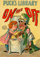 Makeup artist decorating an actor in Roman garb poster print