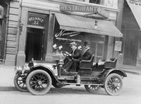Sedan driven by newspaperman Bain in front of the Normandie Restaurant in Washington, DC Poster Print.