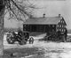 Farmer Drives Ford Tractor in Yard Poster Print