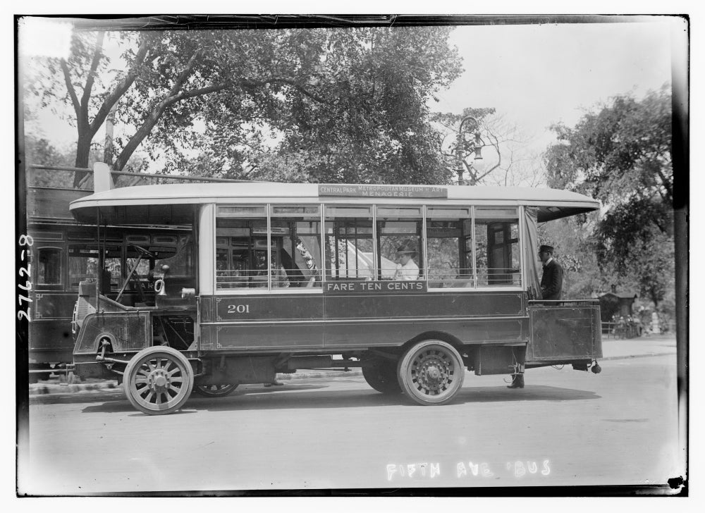Central Park Bus to Menagerie and Metropolitan Museum Poster Print