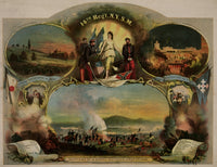 Civil War Engagements Composite Vignettes Poster Print - 18 x 24