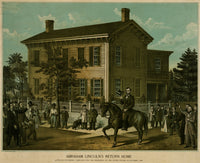 Abraham Lincoln's Return Home Poster Print showing Lincoln's return to Springfield.